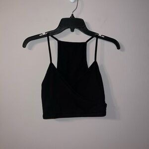 Black criss cross tank top crop top small